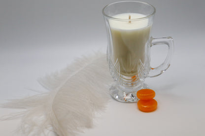 Aderia Irish Coffee Mug with Butterscotch Brew scented soy candle.
