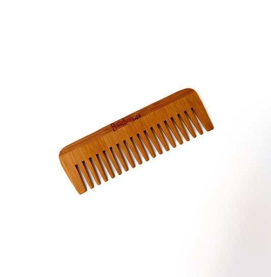 Wide tooth bamboo comb
