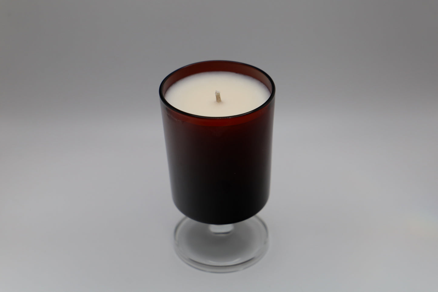 D'Arques Ruby Red Wine Glass with Red Currant or Matcha and Bergamot scented soy candle