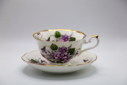 Vivid Violet Tea Cup & Saucer