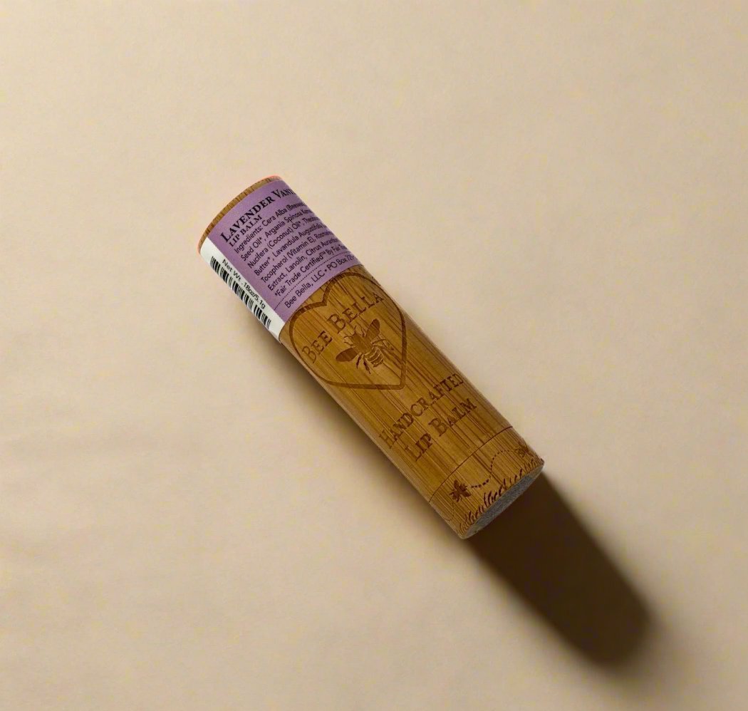 lavender lip balm inn bamboo tube