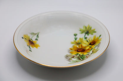 Small dish with yellow daisy pattern