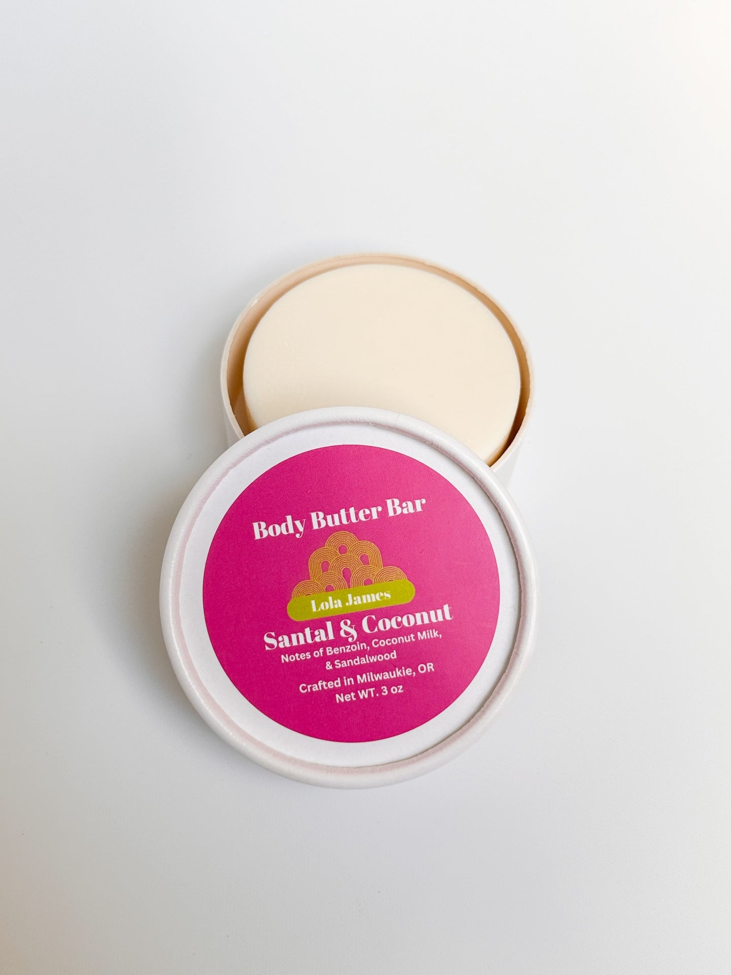 White craft tube with body butter inside